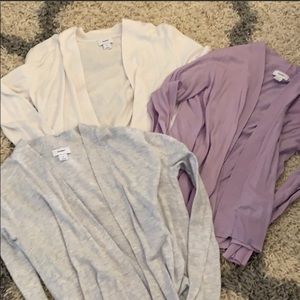 NWOT 3 old navy lightweight open front cardigans M